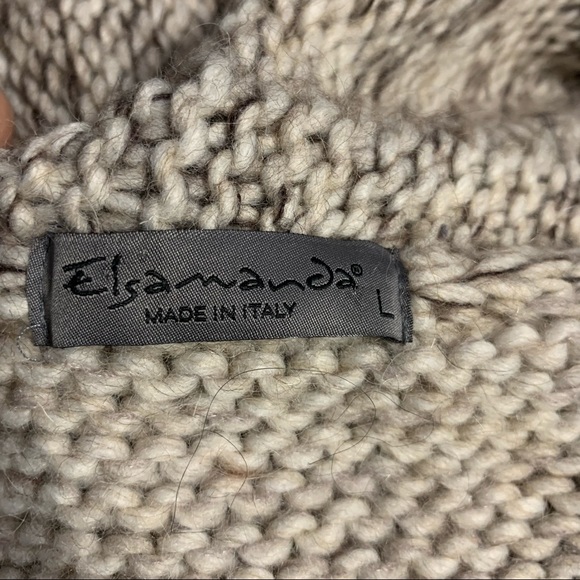 ELSAMANDA ITALIAN CARDIGAN SWEATER SIZE L - Picture 8 of 8